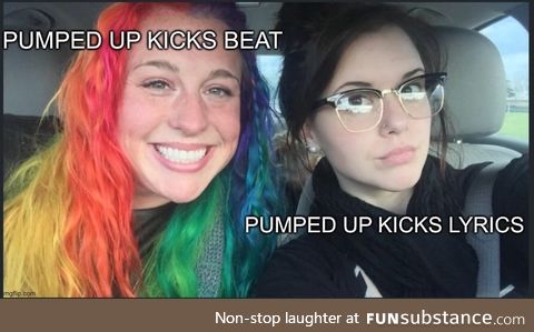 Pumped up kicks is nothing but sunshine, lollipops, and shotguns