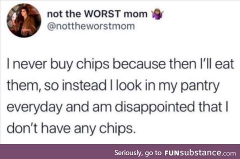 Never buying chips: a tragedy in two acts