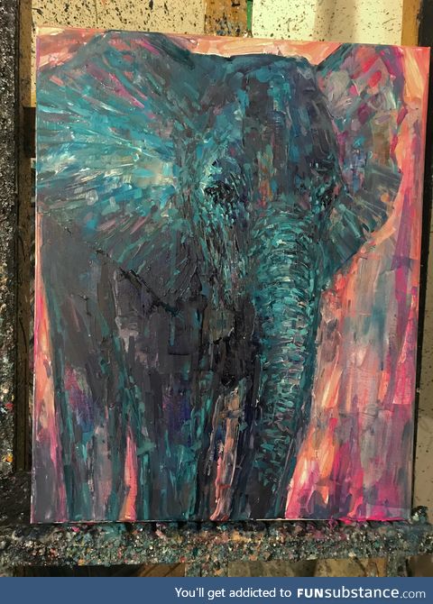 Elephant painting I’m working on