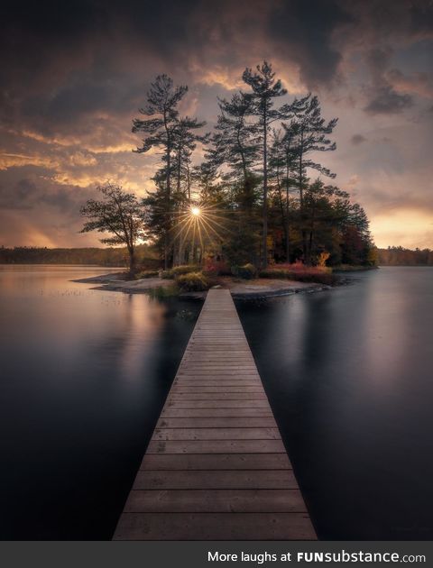 Sunset from Hardy Lake, Ontario [oc]