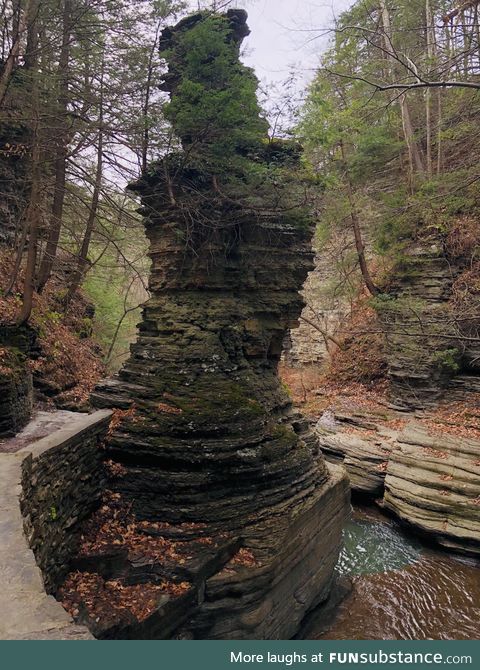 Rock spire in upstate NY