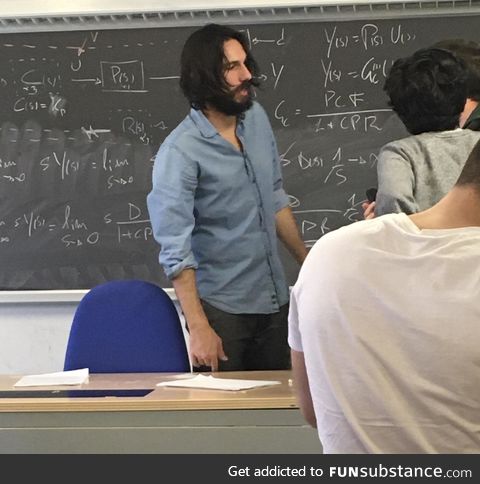 My professor is Keanu Reeves