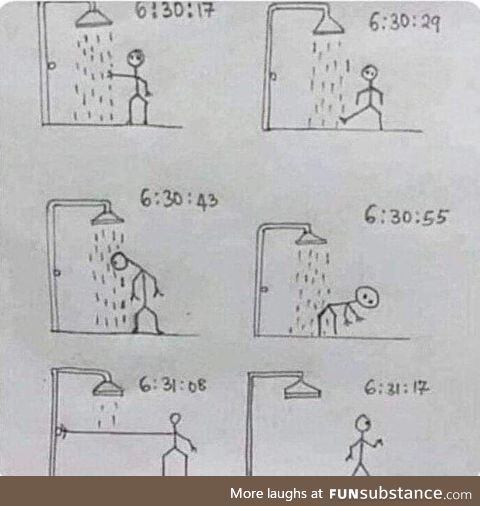 Shower in winter