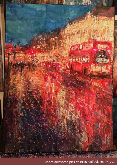 Painting I did of a London double decker