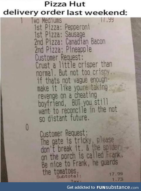 Pizza hut order