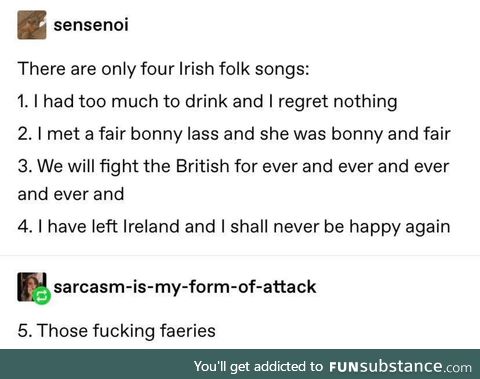 All four irish folk songs