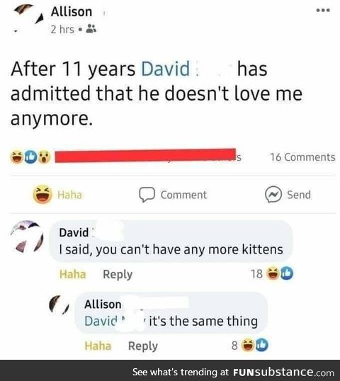 That's cold, David.