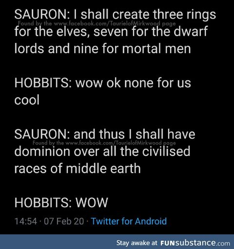 Wow. Really, Sauron really?