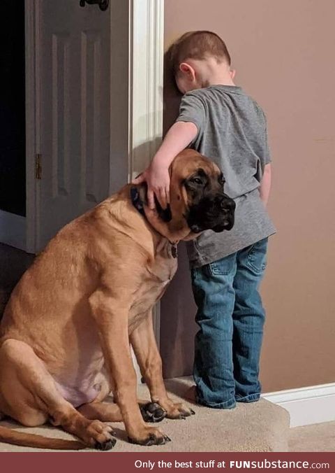 When you’re in time-out but your best bud won’t let you do time alone