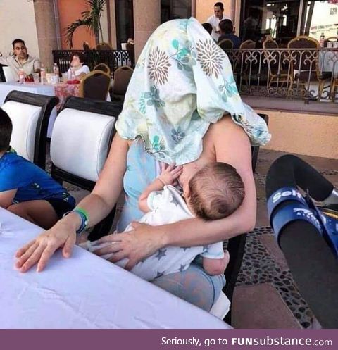 This women was asked to cover up while breastfeeding her baby. This was her response