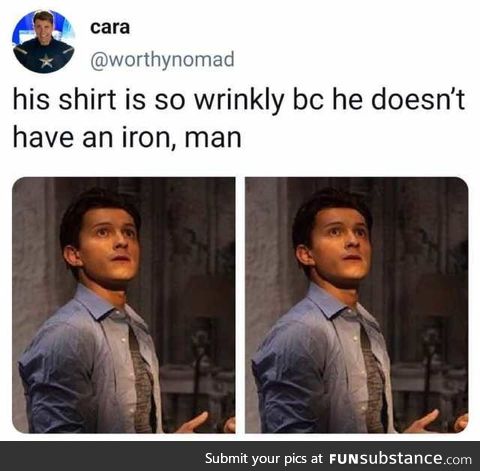 He doesn't have an Iron Man