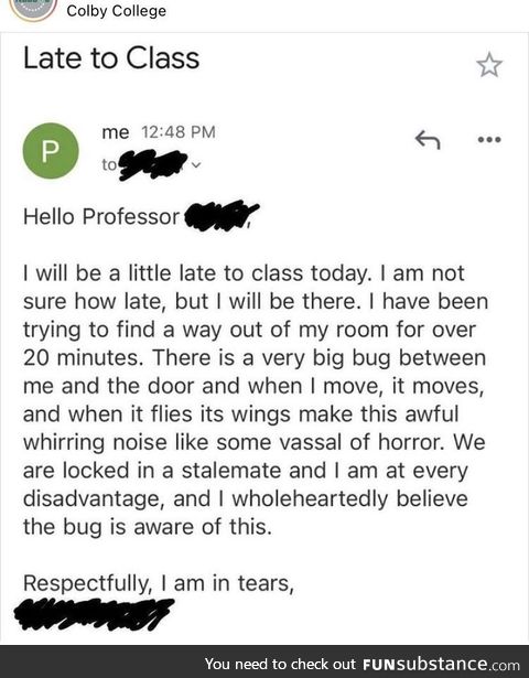 My friend sent this to her Professor today