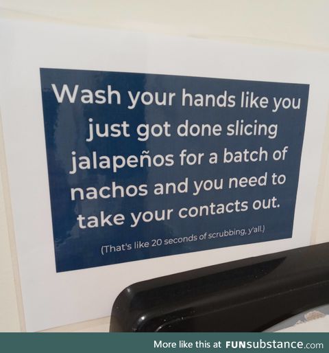 Seen in a hospital staff restroom
