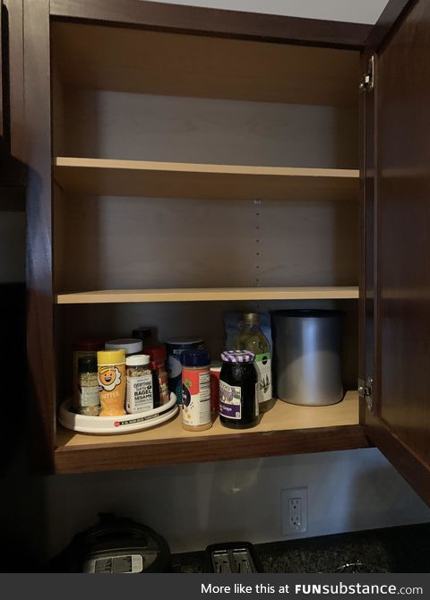 This cabinet in my 5 foot tall girlfriends apartment