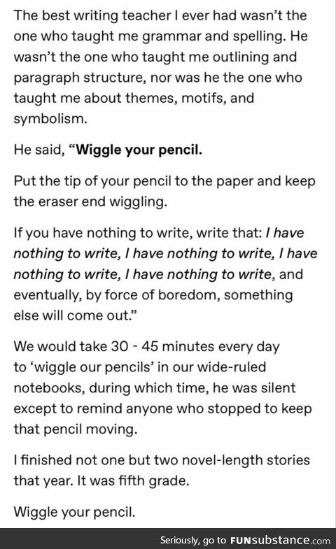 Wiggle your pencil