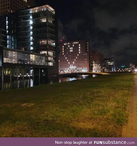 This closed down hotel showing love to all citizens in The Netherlands, combating the