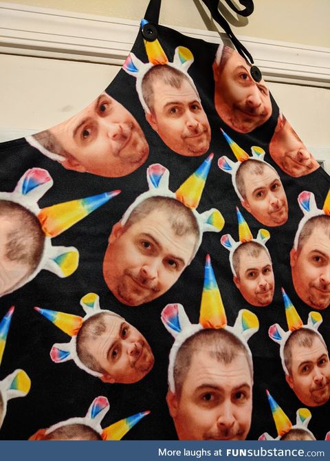 Etsy shop sent the wrong apron - now I have an apron with this random guy's face