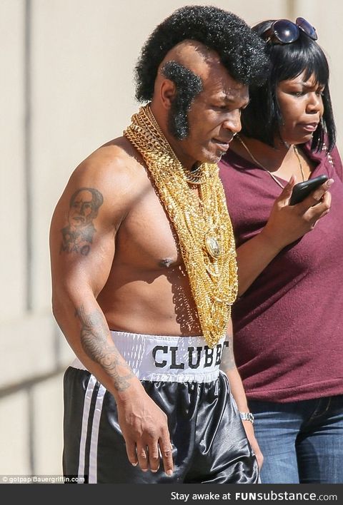 Mike Tyson Dressed Up as Mr T