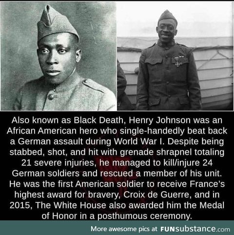 Henry Johnson, a brave man with exponential courage