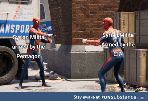 I hope these are the Syrian militia Spider-Man memes you're looking for