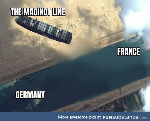 You may have seen memes with the Evergreen blocking the Suez canal but have you seen