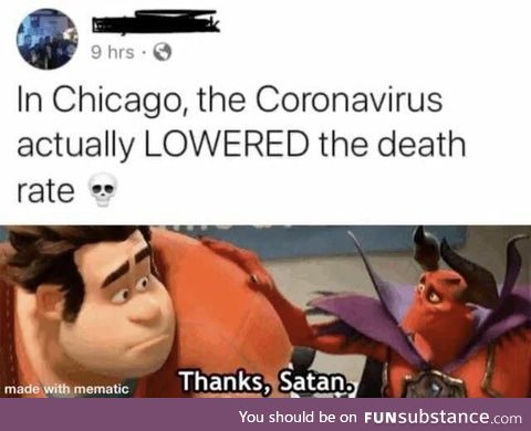 Thanks, satan