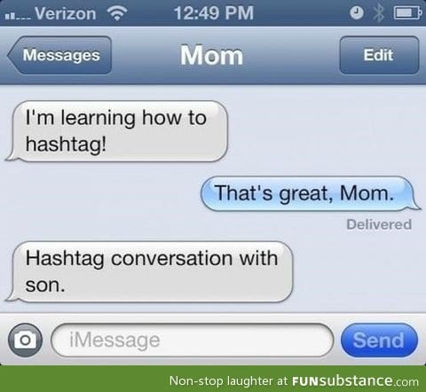 Hashtagging for parents