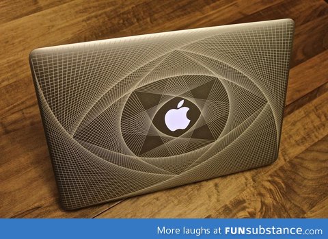 My newly laser engraved macbook pro