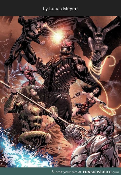 Love this Justice League final battle illustration