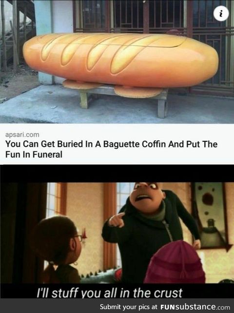 Stuffed Crust Baguette Coffin