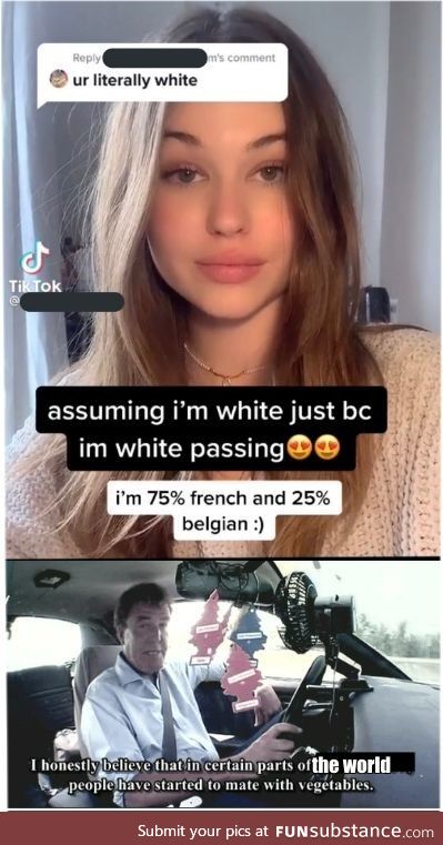 She's not white she is blanĉhe