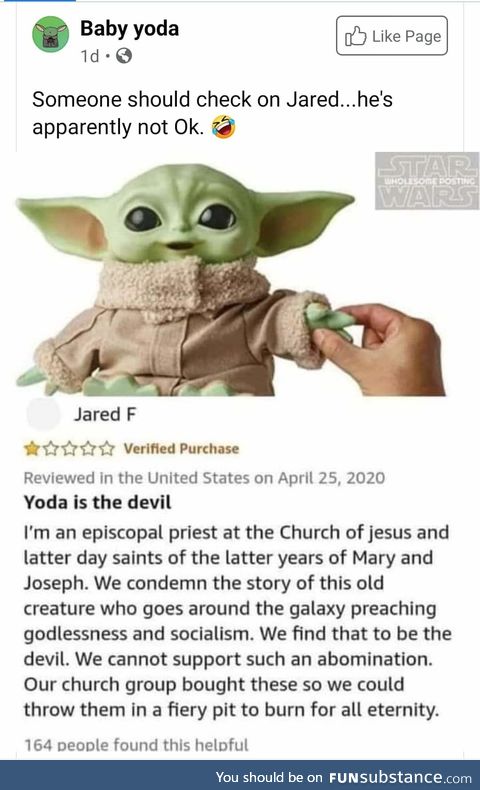 Godless socialist Yoda is