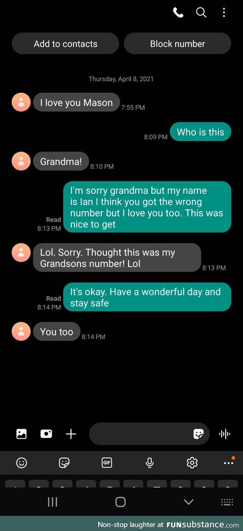 (love you too, gran)
