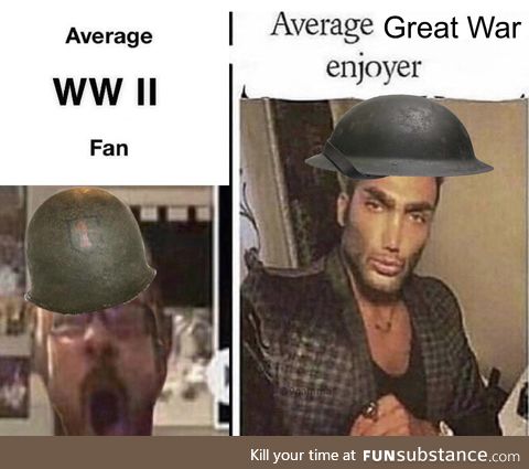 A variation of the WW2 vs Napoleonic War meme