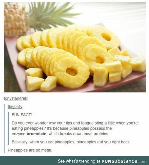 Pineapples are carnivores