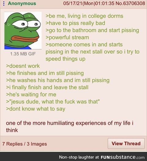 Anon is embarrassed but shouldn't