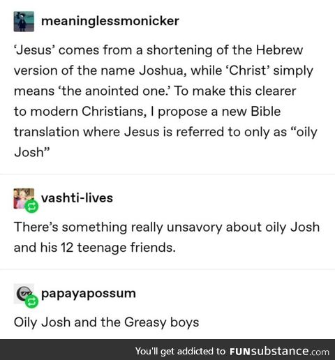 Origin of the Yehoshua