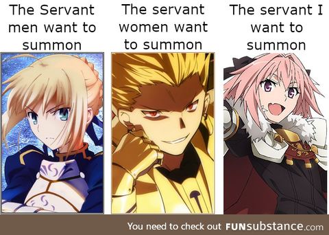 Who is your favourite servant ?