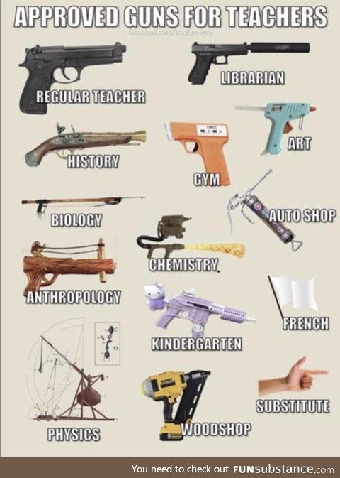 Approved guns for teachers by me