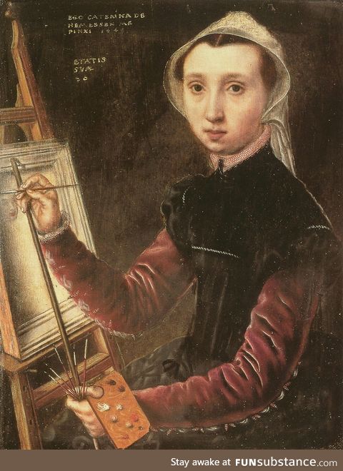 Daily dose of Artists n°2 - the first self portrait with an easel