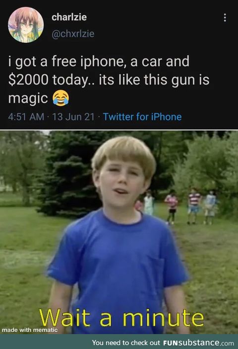 A magic gun!