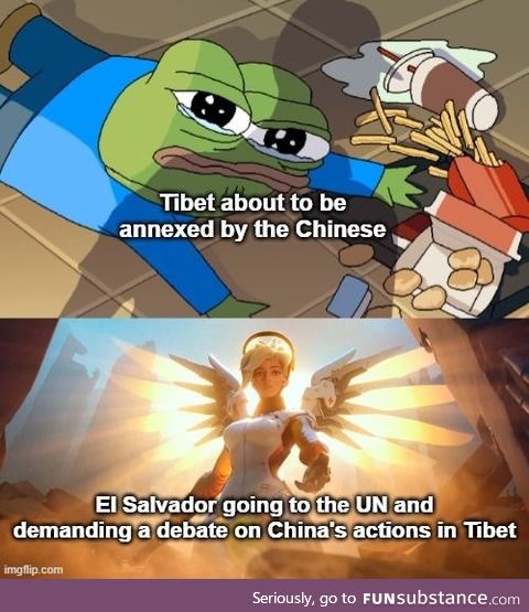 Damn those Chinese, making Pepe spill his food