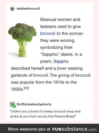 May I offer you a broccoli in these trying times?