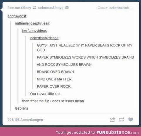Rock, paper, lesbians?
