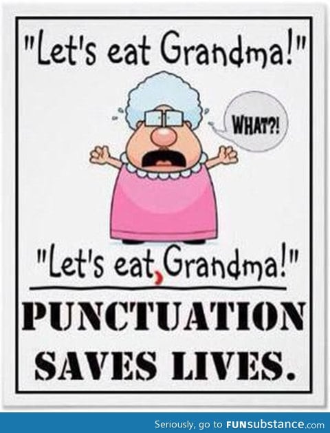 Grammer saves life!