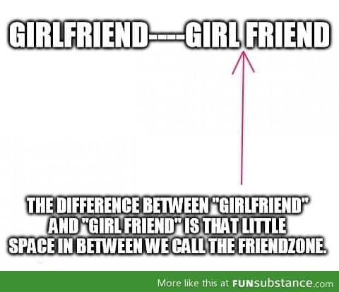 Just a little space in "girl friend"