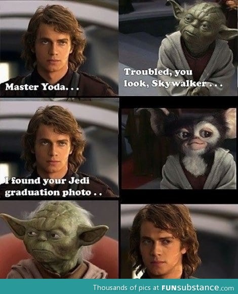 Yoda's graduation photo