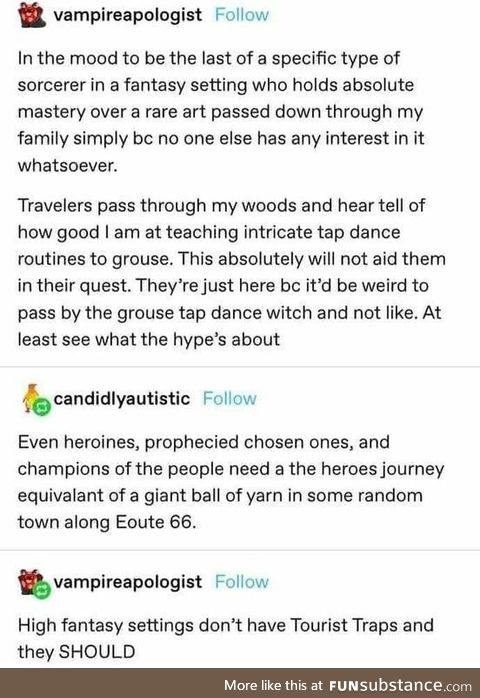 High fantasy tourist trap