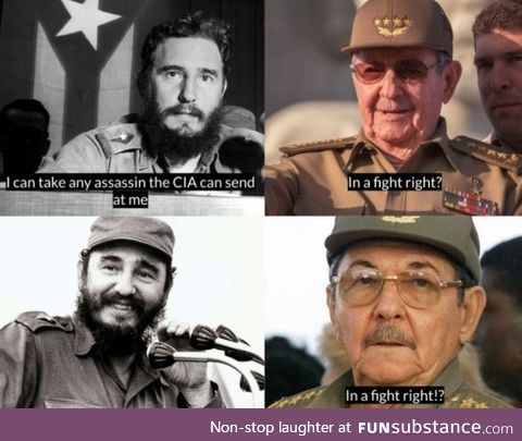 Love him or hate him, Fidel making sweet love to one of his CIA assassins is ***ing