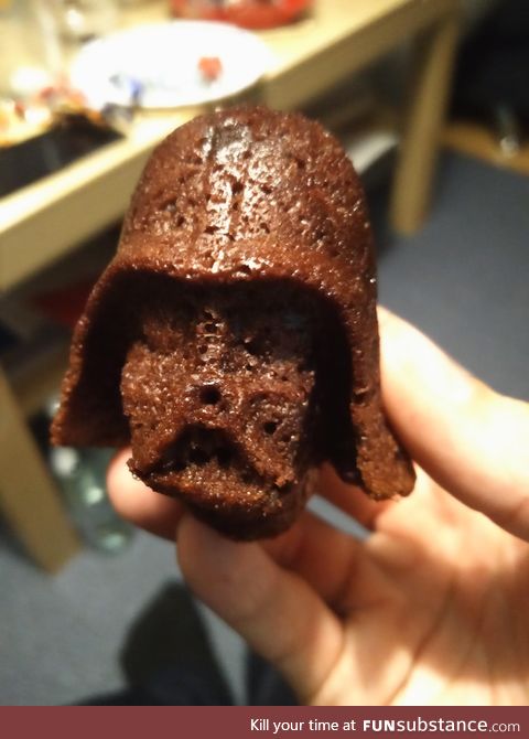 It's midnight, it's my birthday and my girlfriend just came in with a box of this: Vader